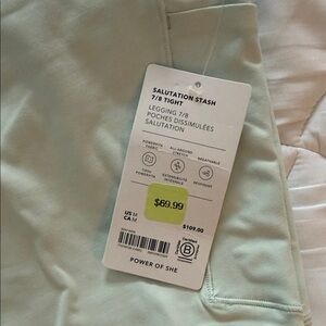 Athleta Salutation Stash 7/8 Tight Leggings - NWT